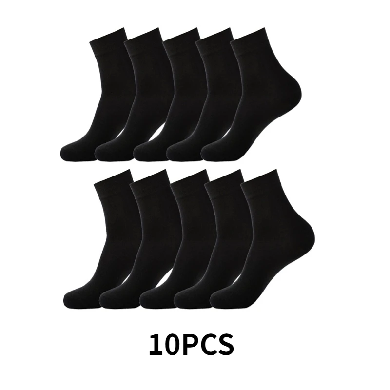 10 Pairs Men's Cotton Socks New Style Black Business Men Socks Soft Breathable Summer Winter for Male Socks Plus Size 38-45