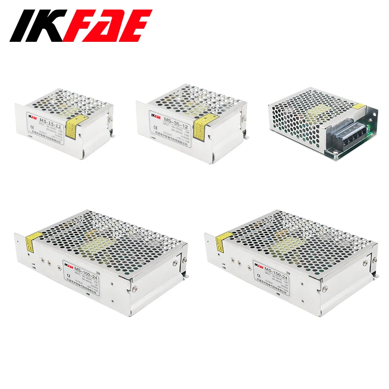 스위칭 전원 공급 장치 MS15W-150W 출력, DC 변압기 LED 스트립 스위치 드라이버, 5V, 12V, 24V, AC110, 220V