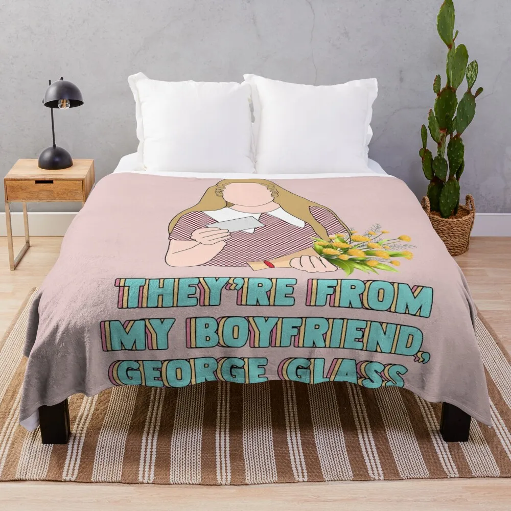 

from by boyfriend, george glass Throw Blanket Travel Blanket Plaid on the sofa