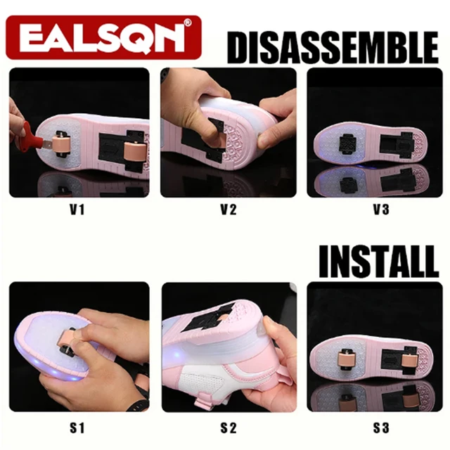 Zapatillas de deporte con luz Led para niños y niñas, zapatos deportivos brillantes con carga USB, para Parkour al aire libre, patín de ruedas - Imagen 6