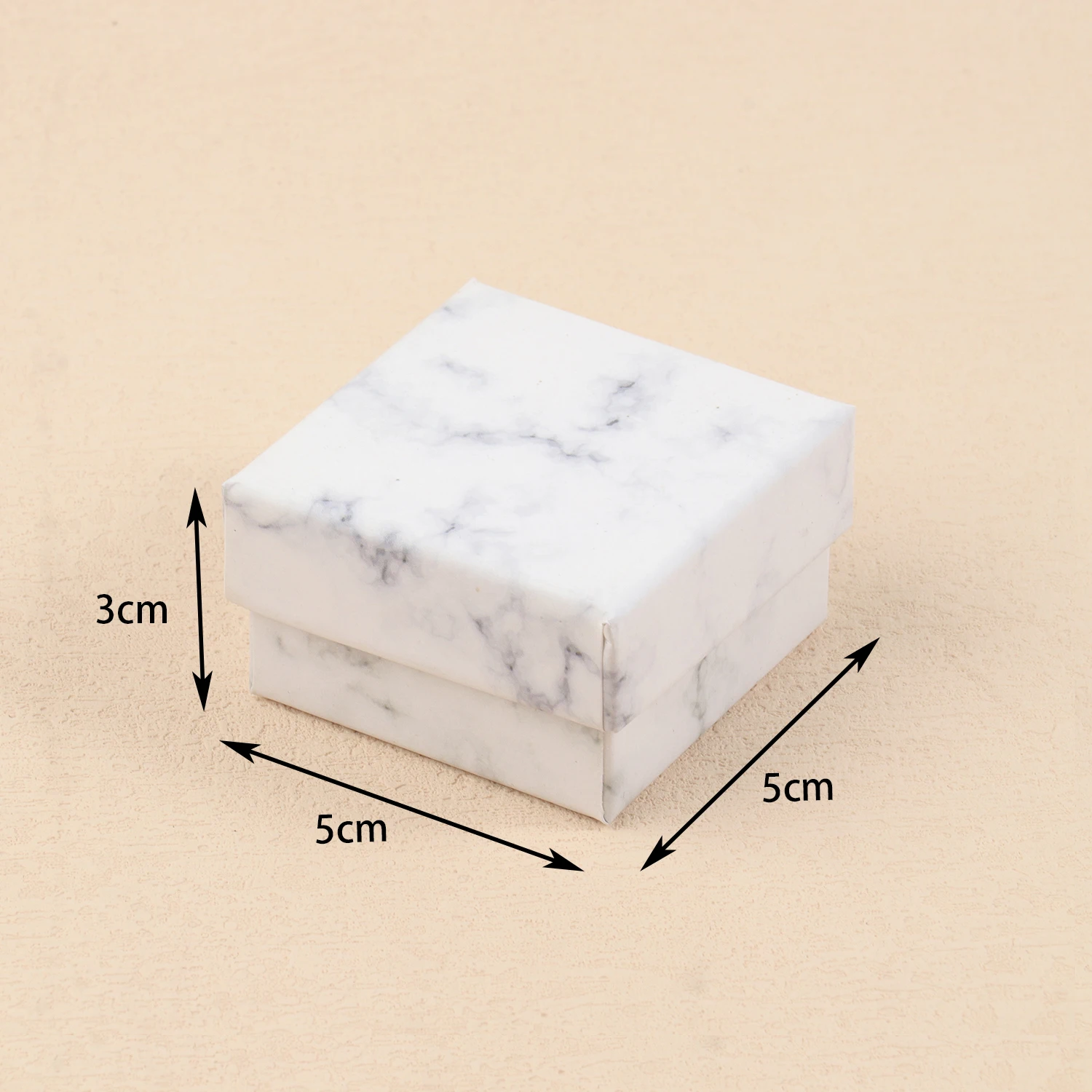 1Pcs Platz Weiß Marmor Farbe Karton Schmuck Box Halskette Armband Ohrringe Ring Display Geschenk Box Schwamm Schutz