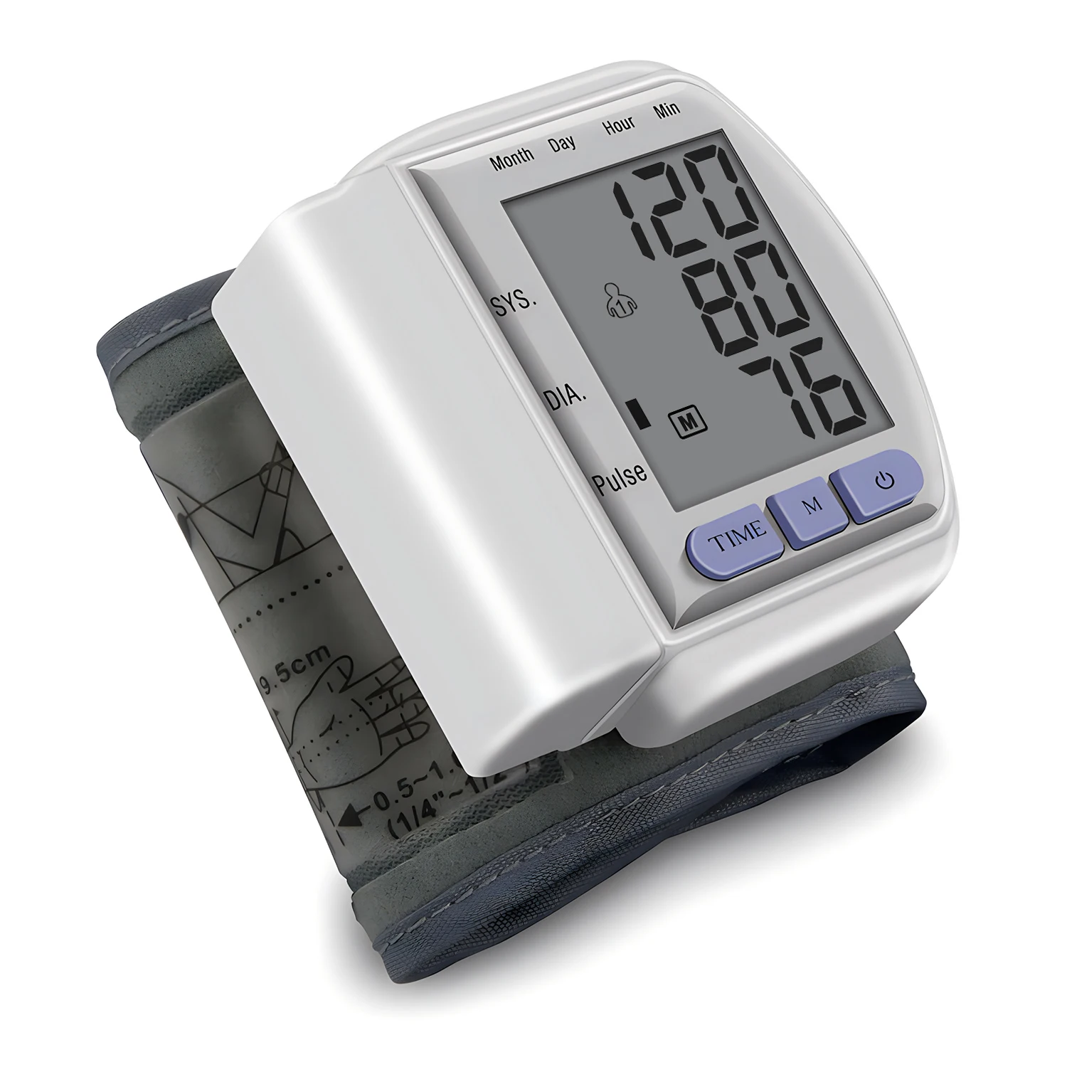 Home BP Monitor Digital Sphygmomanometer Wrist cuff Heart Beat Rate Measure Pulse Care Blood Pressure Monitor Memory