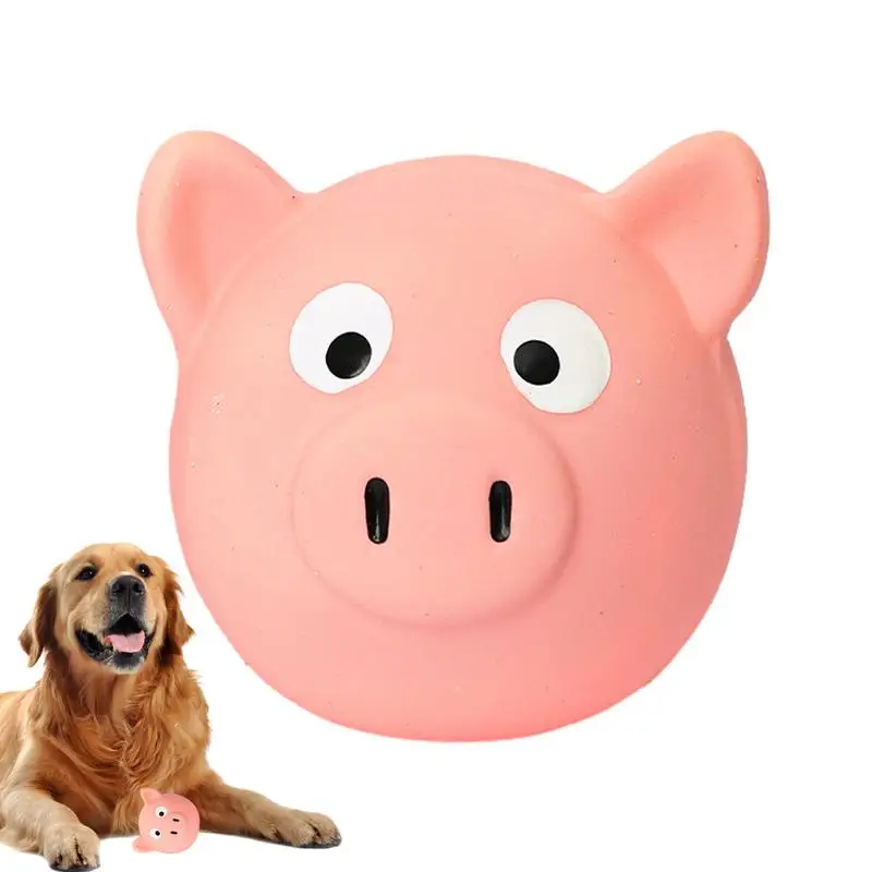 

Pet Squeaky Pig Ball Toy 1PCS effortless comfortable Latex Dog Toy interactive durable Squeaky Dog Chew Toy for large dogs