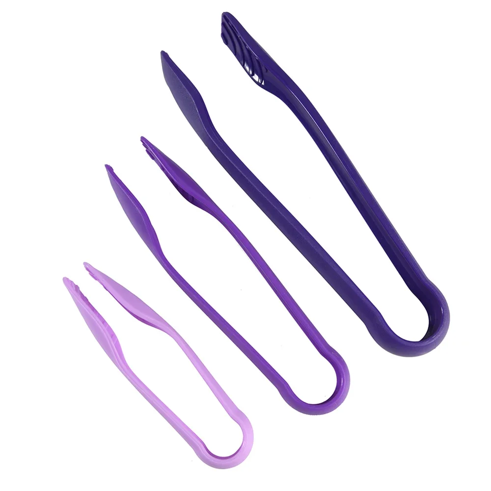 3Pcs Plastic Kitchen Tongs Serving Cooking Tongs for Barbecue Cooking Salad Grilling Frying Kitchen Utensils Utensils