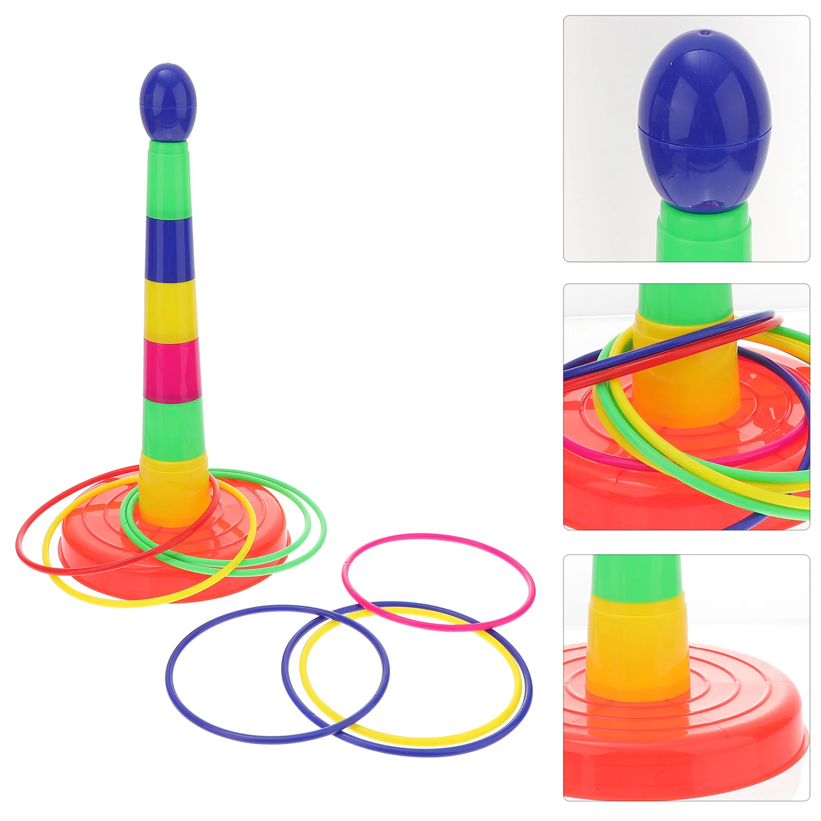 

Colorful Ring Toss Game Set, Games Set Cones Game for ( )