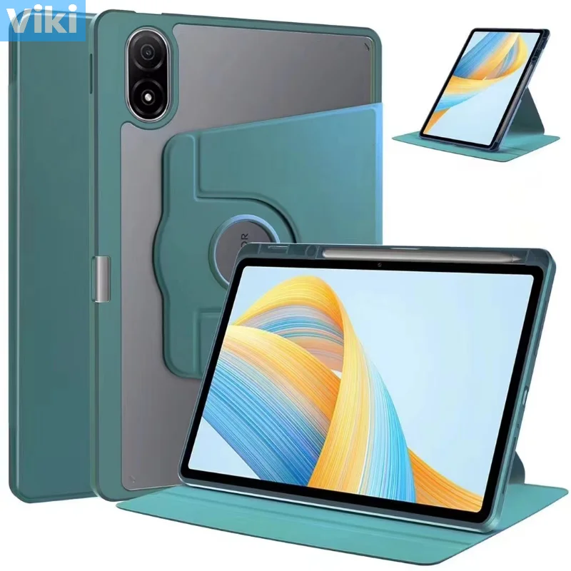 

360 Rotation for Honor Pad 8 Case 12 inch with Pencil Holder Clear Hard Back Shell for Huawei Honor Pad 8 HEY-W09 Tablet Cover