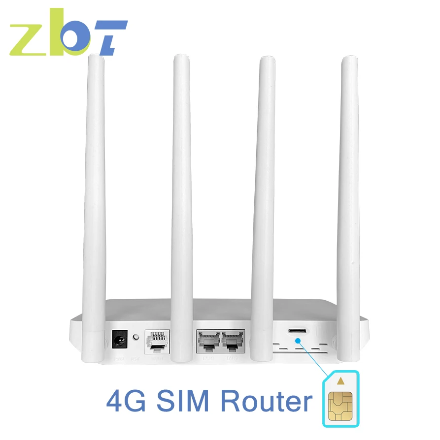 Roteador Wifi Zbt para Casa Modem Wifi de Banda Dupla 360 Mbps 1200mbps Lan Wan Cartão Sim Ec200aeuha 2.4ghz 5ghz 4g Lte
