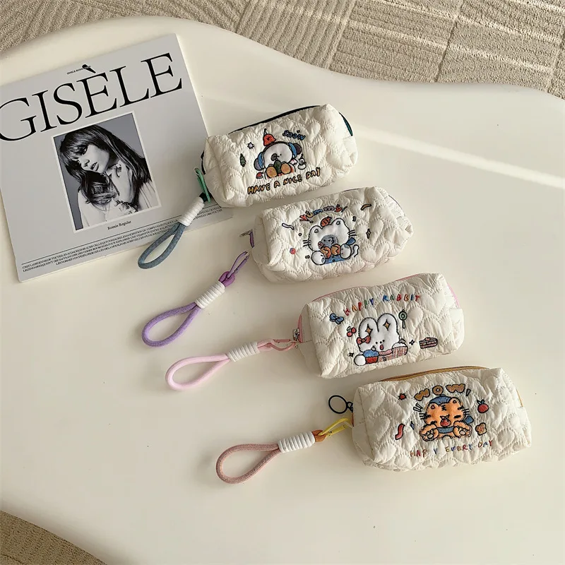 

Literary Cartoon Embroidery Pen Bag Japanese Girl Student Large Capacity Storage Bag Pen Bag School Supplies