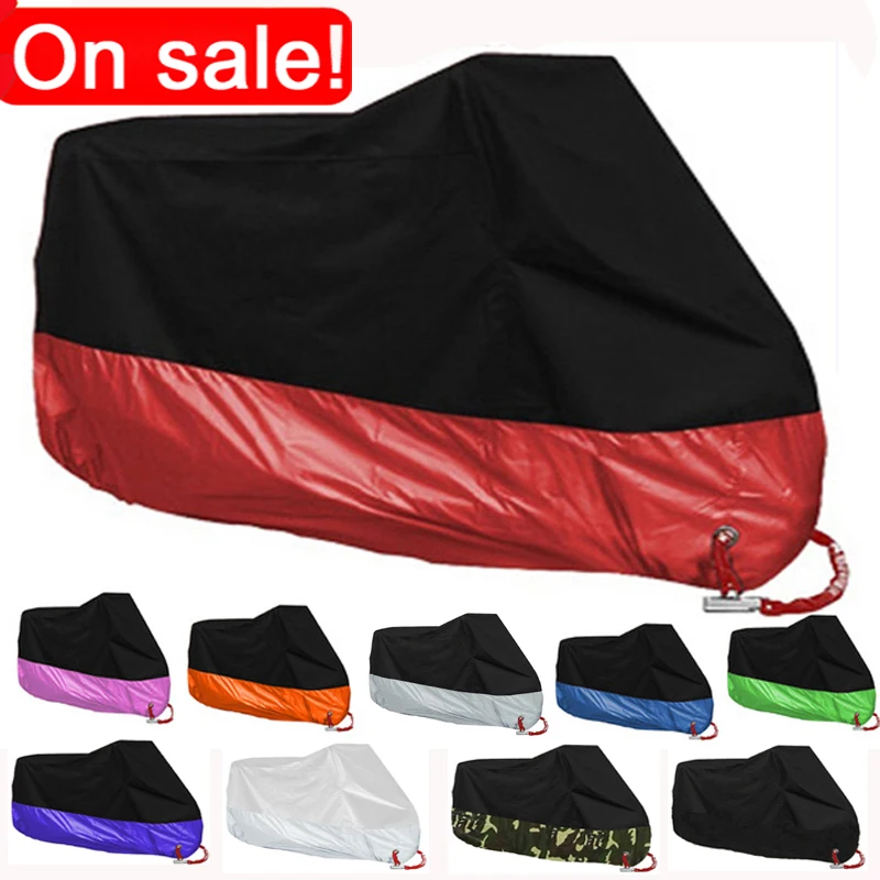 Waterproof Heavy Duty 190T Polyester Motorcycle Cover - All-Season UV & Dust Protection