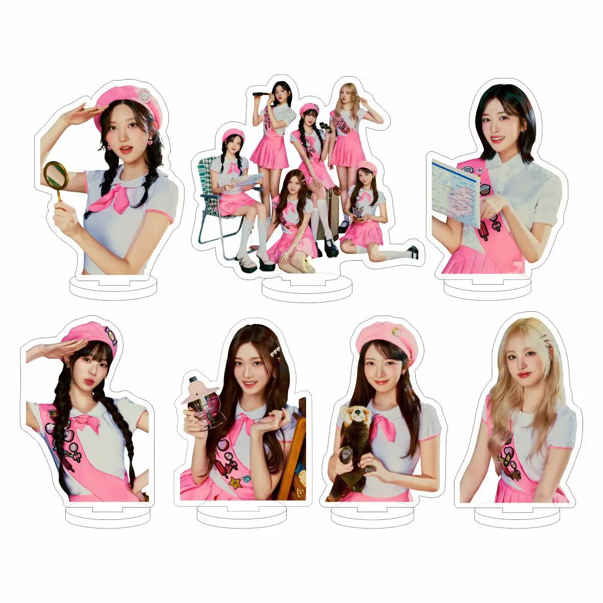 2024 New Acrilico Kpop Ive Photo Figures Standee Wonyoung Kitsch Album Lisa Yujin Leeseo Rei Gaeul Stand Accessori Kpop Merchs