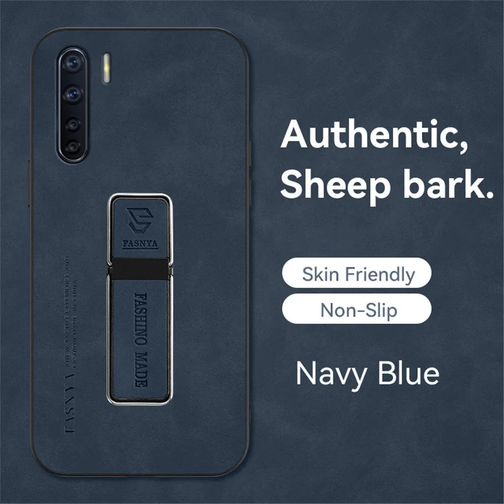 Luxury Sheepskin Magnetic Leather Phone Case with Stand Cover