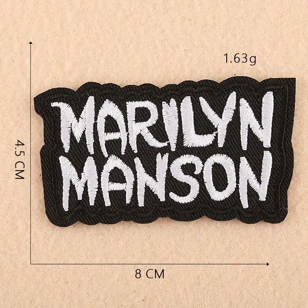 Black White Music Round Park Compass Iron On Embroidered Clothes Patches For Clothing Jean Backpacks Shoolbag Wholesale