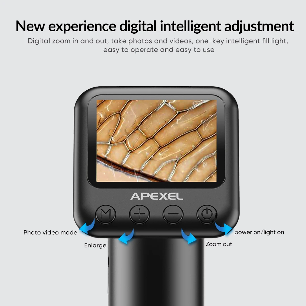 APEXEL Handheld Digital Microscope with 2� LCD Screen, 800X Pocket APEXEL Handheld Digital Microscope with 2� LCD Screen, 800X Pocket