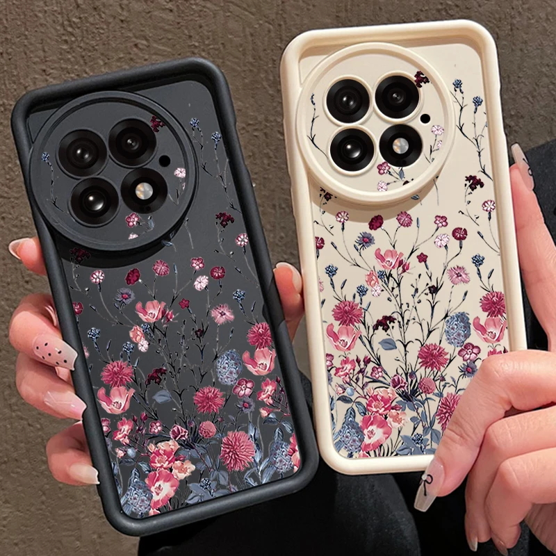 Retro Flowers Pattern Shockproof Phone Case - Soft TPU Cover