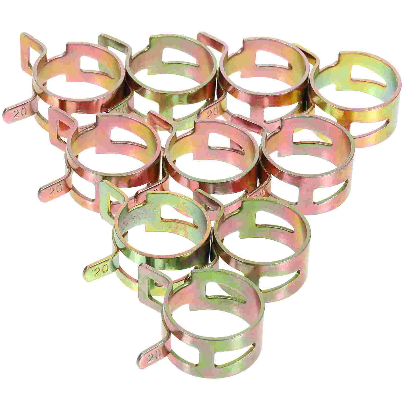 

10 Pcs Automobile Oil Clamp Car Fuel Hose Hoop Tube Clamps Heavy Duty for Galvanized