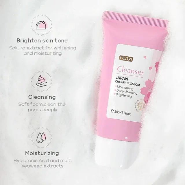 Vitamin C Facial Cleanser Skin Deep Cleansing Moisturizing Blackhead Removal skincare Face Wash Foam Face Cleanser Skin Care 2