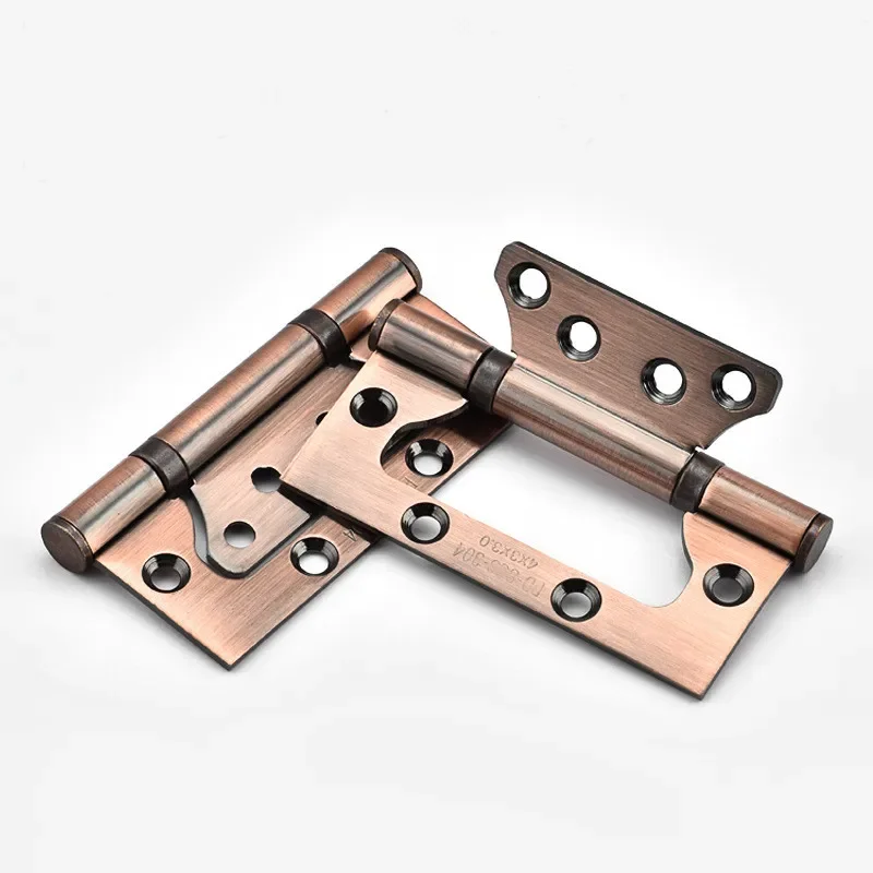 

Black Stainless Steel 4 inch Flush Hinge Real Bearing Door Hinges For Heavy Doors Antique Furniture Accessories