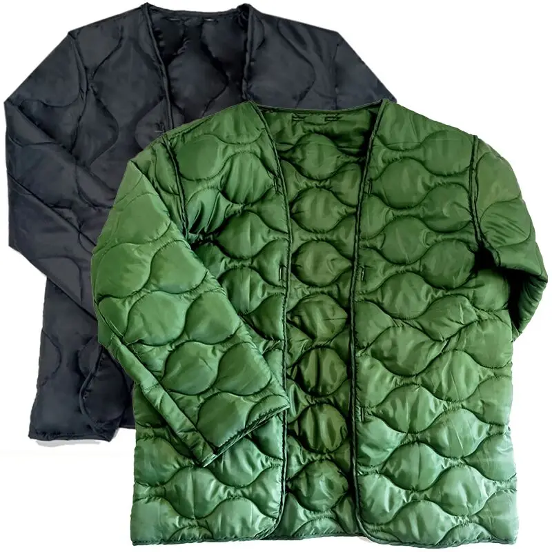Men's Military Version M65 Jaet Inner Thermal Cotton Vest Winter Special Use Outerwear Loose Fit Long Sve round Ne
