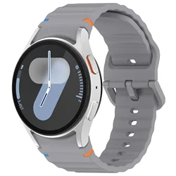 Premium Silicone Strap for Smartwatches - Wave Design Bracelet, 44mm/40mm/47mm/43mm Band Size (Space grey)
