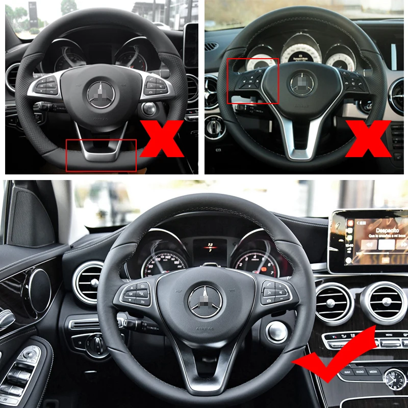 Cornice Volante Auto In ABS Carbonio - Per Mercedes Classe C/E/GLC 2015-2018