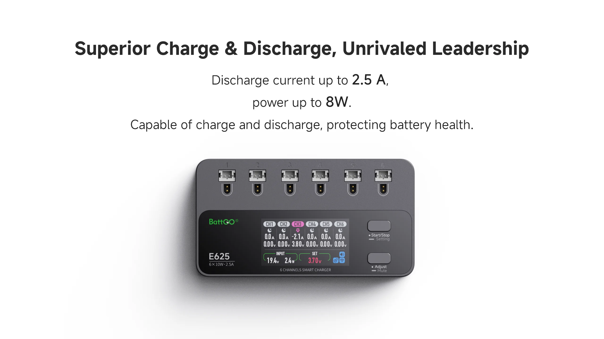 ISDT E625 6 Channels Lipo Battery Charger Discharger DC USB C Smart Charger for RC Batteries Balance Charger for LiPo/LiHV thumbnail 4