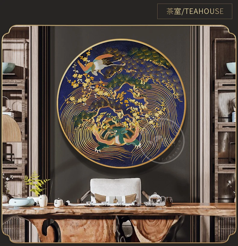 

Entrance Painting round Handmade Chinese