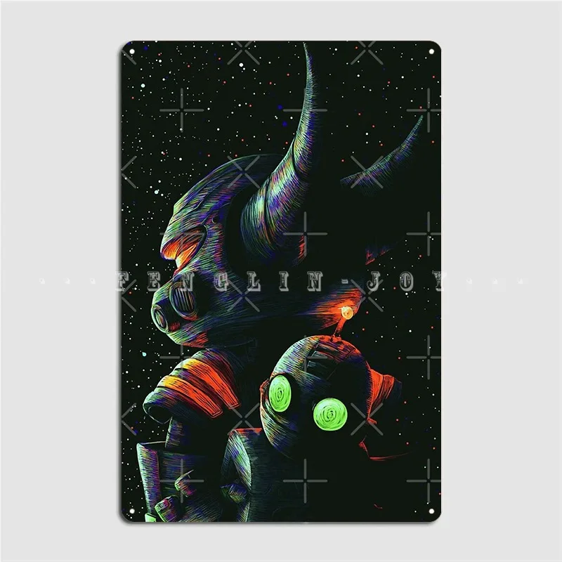 Cricchetto E Clank Cricchetto E Clank 2 Art Space Metal Platform Poster Club Home Club Bar Pittura Murale Tin Sign Poster