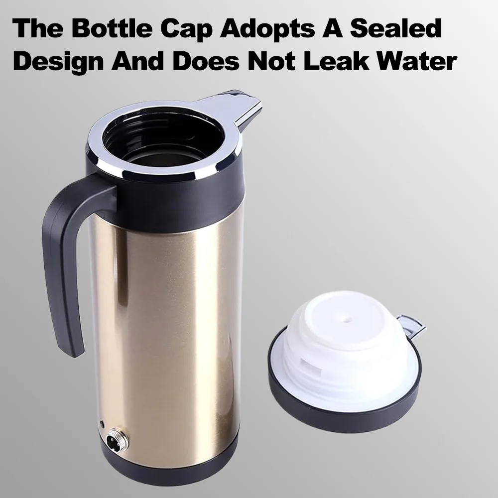 차량 장착형 주전자 1200ML 스테인리스 스틸 물 주전자 컵 자동차 용품의 지능형 순환 가열