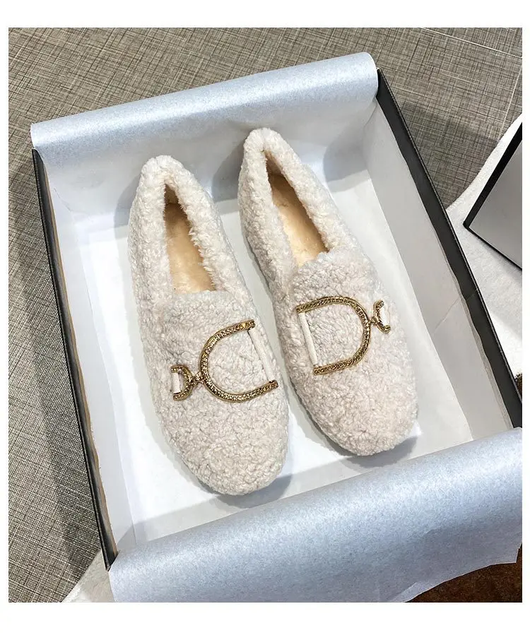 

Boots Women Plush Flat Shoes Outdoor and Office Wear Fashion Brand Design Winter Warm Snow Boots Ladies Big Size Zapatos Mujer