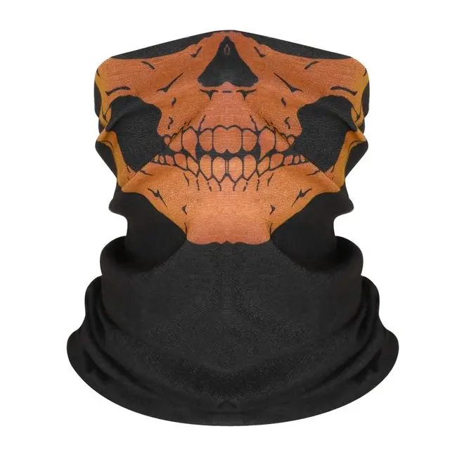 

2023 Cycling Outdoor Skull Seamless Balaclava Magic Scarf Men Women Sun Protection Bandana Neck Gaiters Riding Camping Scarf
