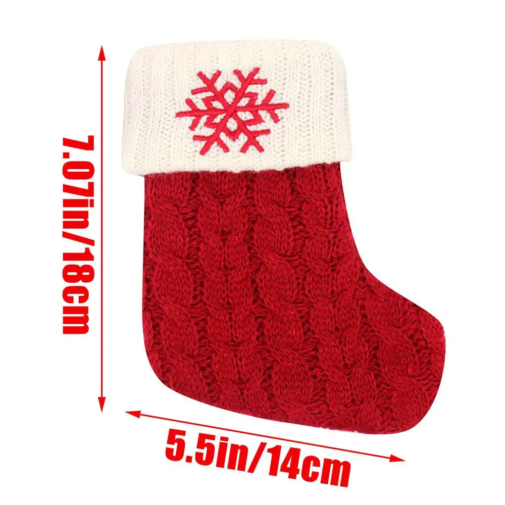Knitted New Year 2022 Decor Tree Christmas Merry Christmas Socks Stockings Xmas Gift Gift Holders