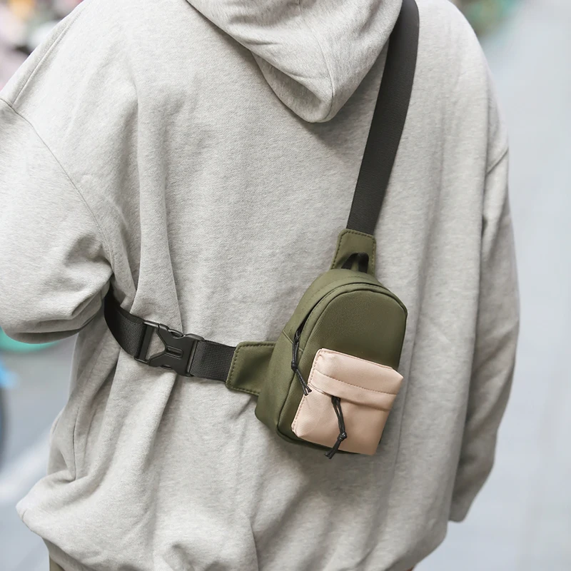 Multi functional casual men's chest bag, mobile phone bag, outdoor travel shoulder bag