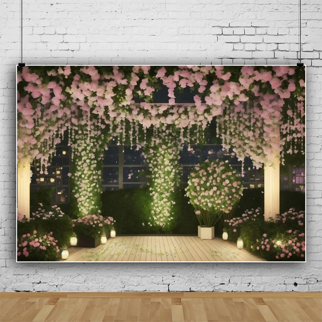 Photo Backdrop Wedding Scene Photography Flowers Wall Floral Bridal Shower Ceremony Baby Birthday Photographic Studio