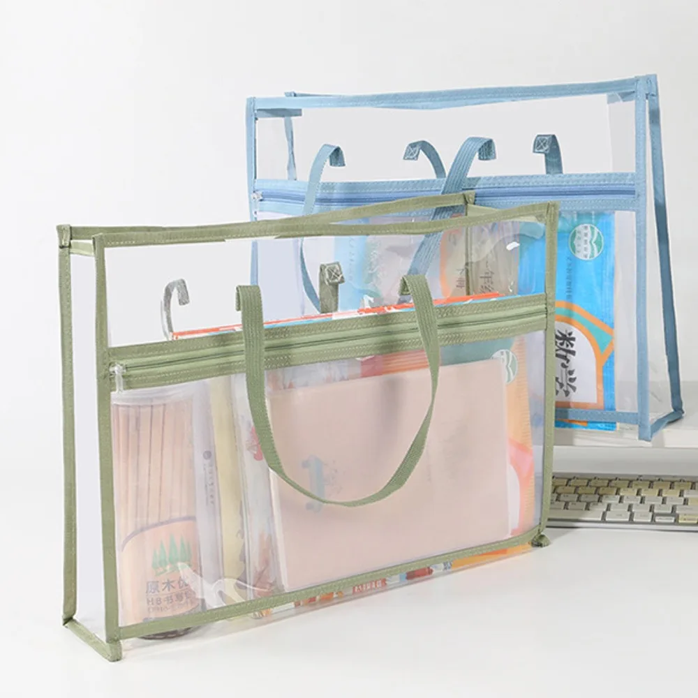 다기능 PVC 파우치 가방, 대용량 문서 가방, 투명한 두꺼운 데이터 보관 가방, 학교 사무용품, 신제품