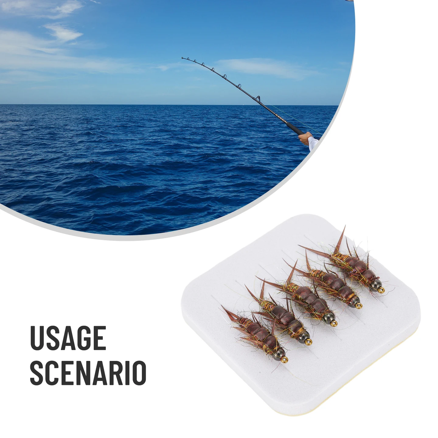 

5pcs Fly Fishing Hook/ Nymph Stonefly Lure /Fly Bait Outdoor/ Fishing Lures For Trout Bass Grayling /Steelhead /Bluegill Panfish