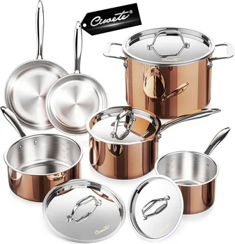 Tri-Ply Copper Cookware Set 1