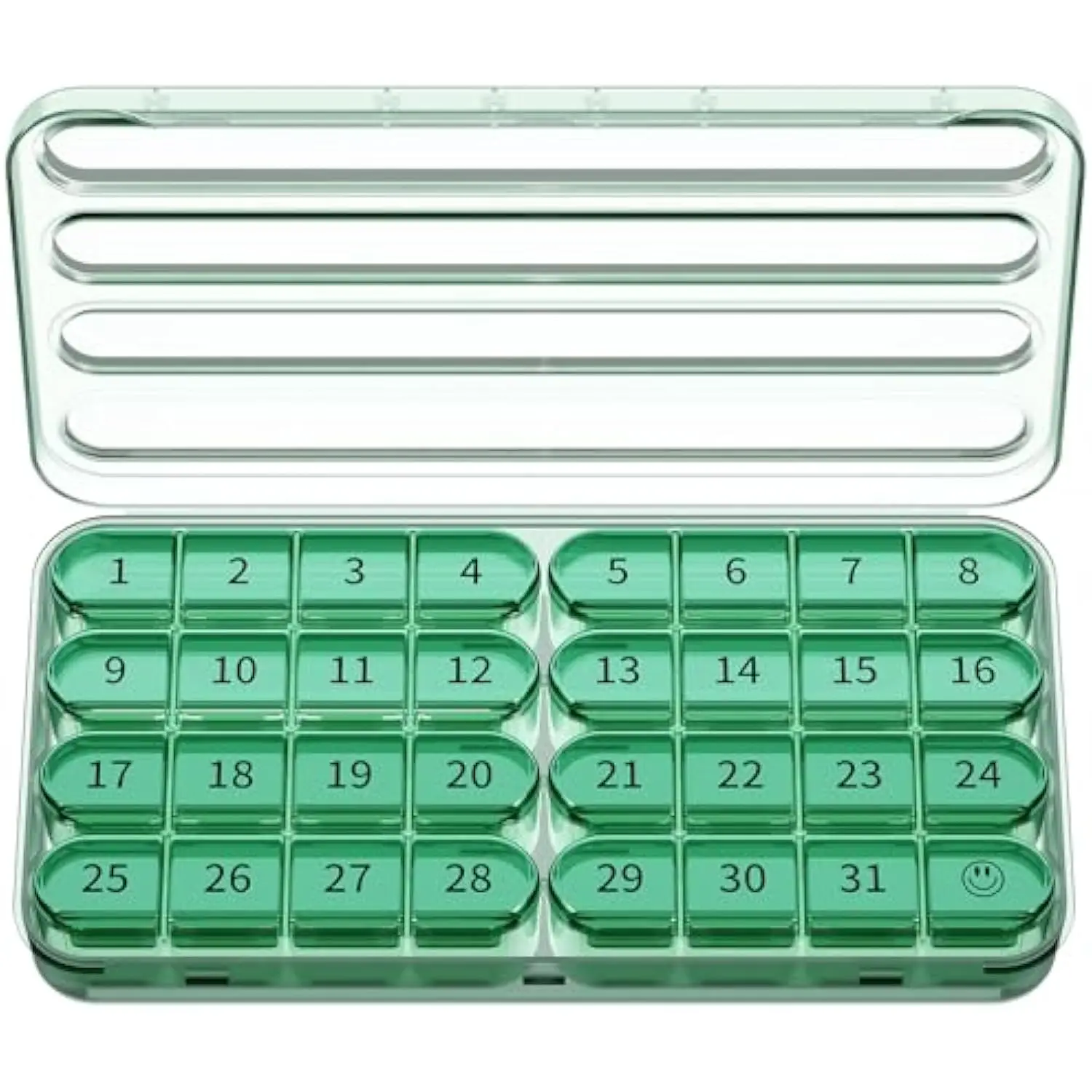 Large 31-Day Travel-Friendly Monthly Pill Organizer