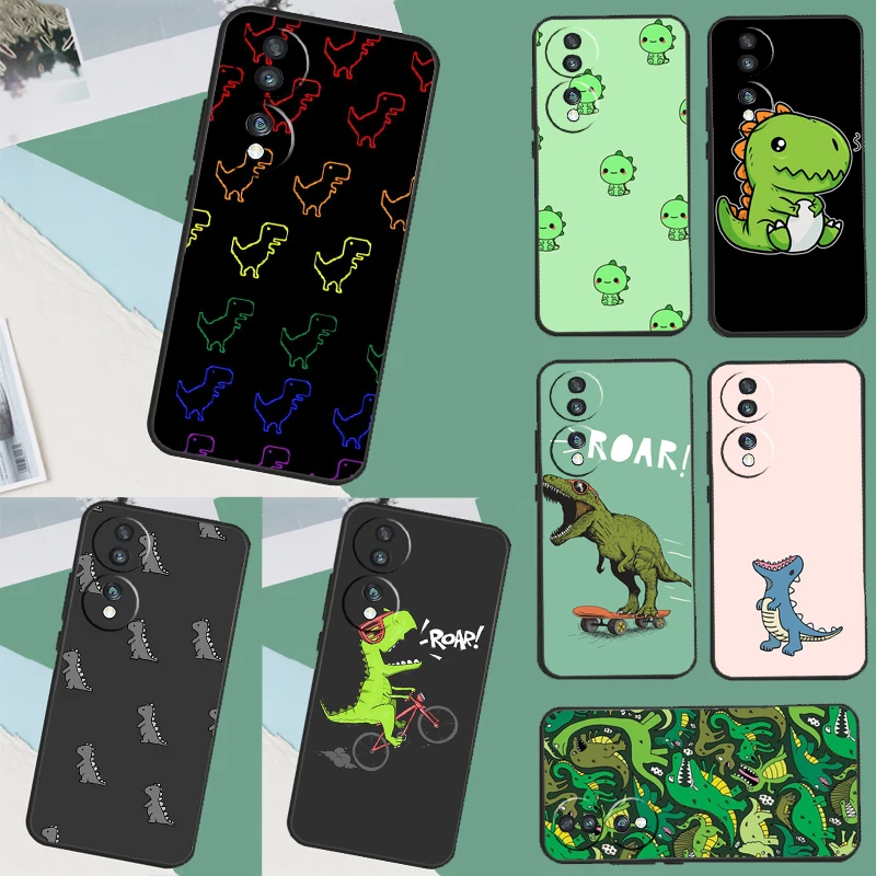 Fun Dinosaur Pattern Dino Case Per Honor X8 X6 X7 X9 X8A X9A X7A X6A 50 70 90 Lite 8X 9X Honor Magic 5 Lite Pro Cover