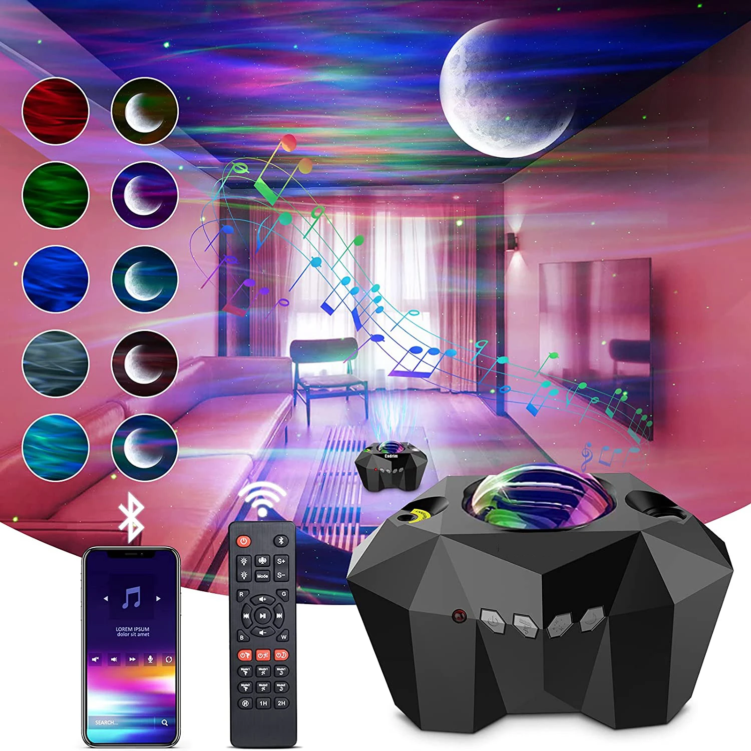 hatch night light Galaxy Star Projector Night Light  Bluetooth Music LED Starry Sky Projector Light  Aurora Atmospher Bedroom Beside Lamp potato night light