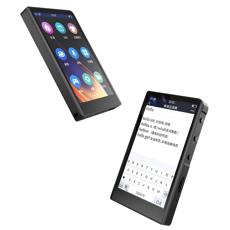 RUIZU H9 Metal MP4 Player Bluetooth 5.0 Built-in Speaker 3.8inch Full Touch Screen Support FM Radio,Recording,Video,E-book