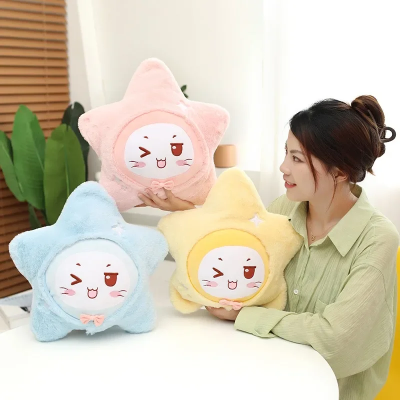 Cute Star Body Pillow Decorative Stuffed Cushion Anime Cat Plush Body Pillow Removable Gaming Chair Cushion Home Decoration 4