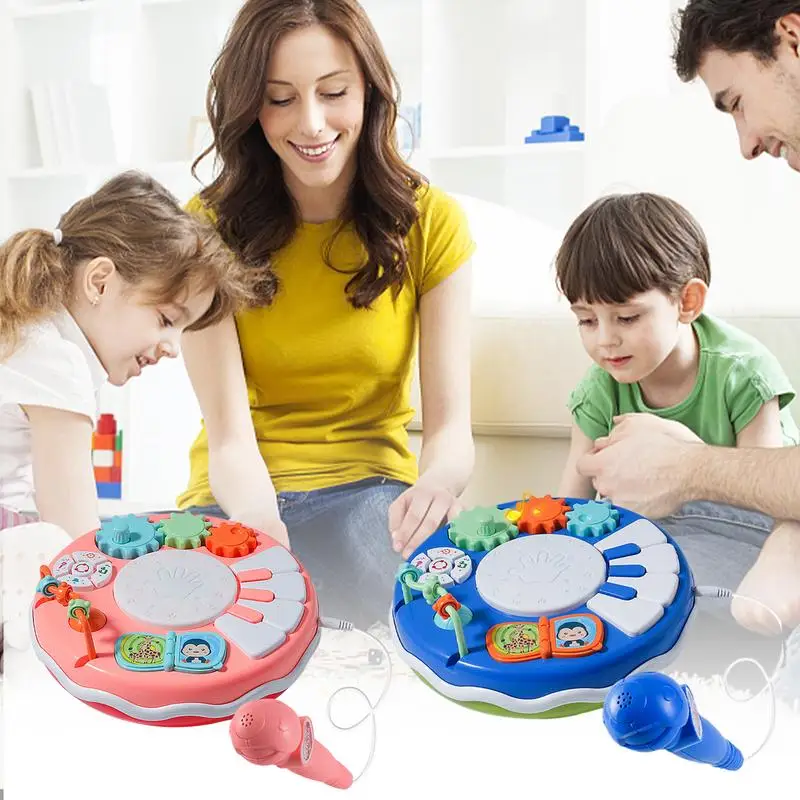 

Детская электрическая игрушка-барабан, многофункциональная ручная игрушка-барабан, музыкальные инструменты Монтессори, захлопывающийся барабан, игрушка для мальчиков и девочек