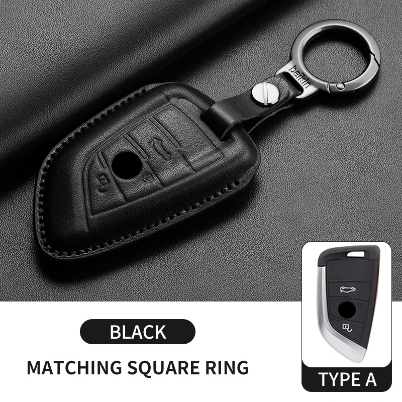 Premium Leather Car Key Fob Case Cover