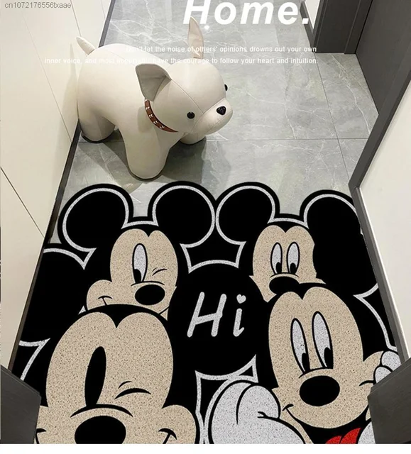 DISNEY Mickey Motif Kitchen Mat Bathroom Mini Rug Floor Door Home