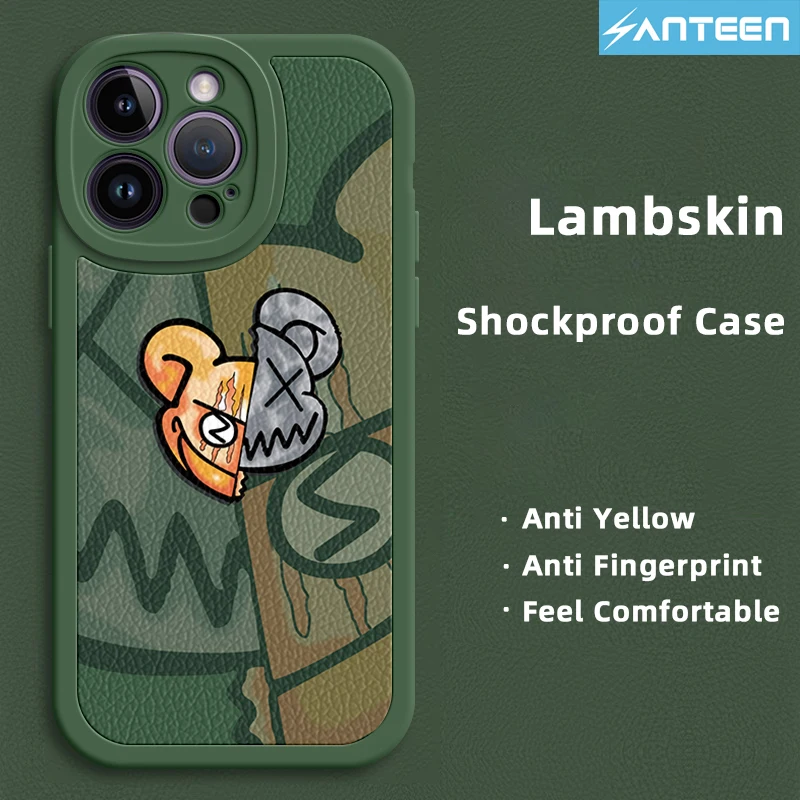 

Anteen for Iphone 7 8 X XR XS MAX Plus Case Trendy Leather Shell Camera Protective Soft Cover For Iphone 7 8 X XR XS MAX Plus