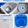 Home Portable Washing Machine for Apartments, Dorms, and Tiny Homes with 8.8 lb Capacity, 250W Power, Wash and Low Agitatio 5
