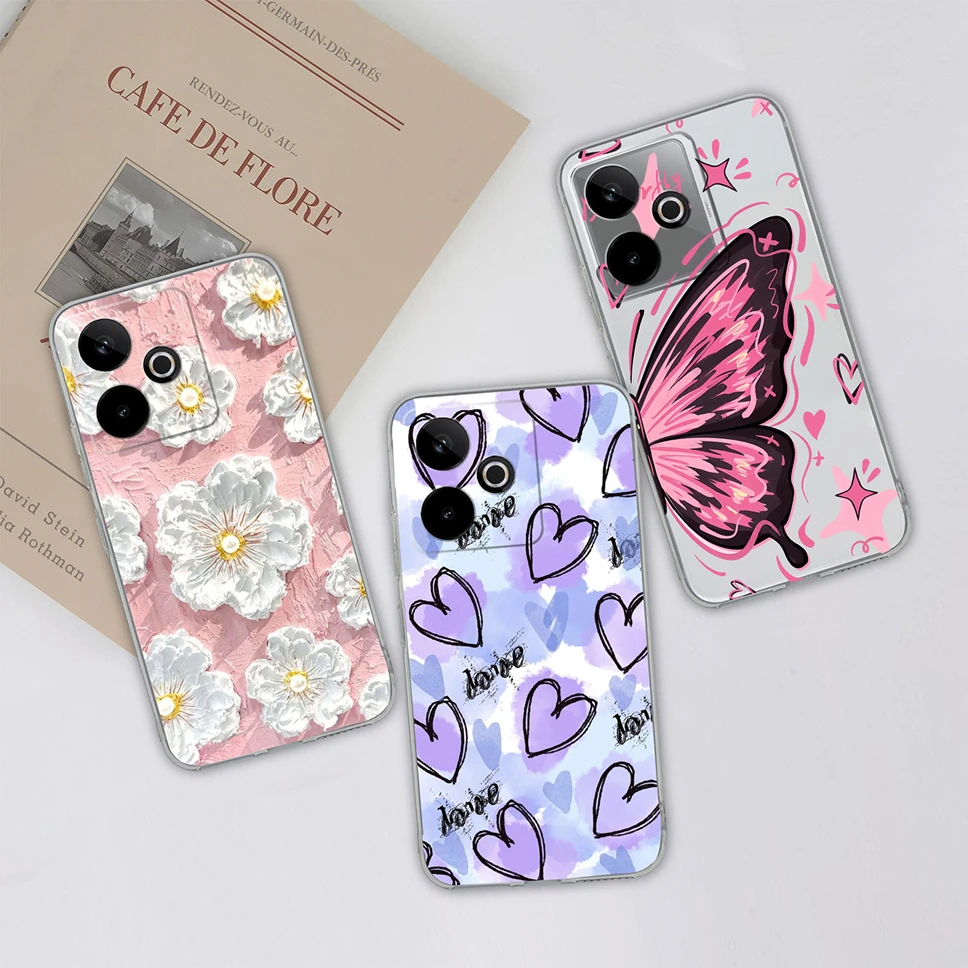 Lovely Cartoon Animals Soft Clear TPU Silicone Protective Phone Case Cover