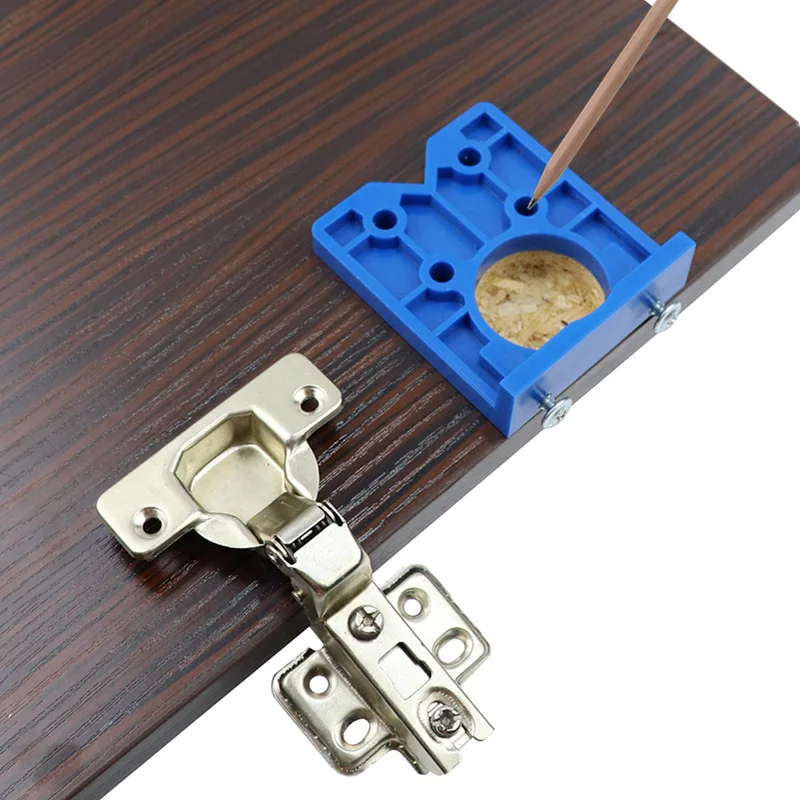 

35mm Woodworking Hole Drilling Guide Locator Hinge Opening Locator Drill Bit Set Cabinet Door Panel Installation Aids