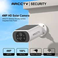 ARCCTV 2K WiFi caméra solaire couleur Vision nocturne conversation bidirectionnelle FHD caméra de Surveillance extérieure sans fil IP66 étanche sirène alarme 2