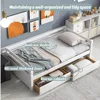Twin Daybed with 2 Storage Drawers, Wooden Twin Size Daybed Frame, Dual-Use Daybed Sofa Kids Bed for Living Room,Children Room 4
